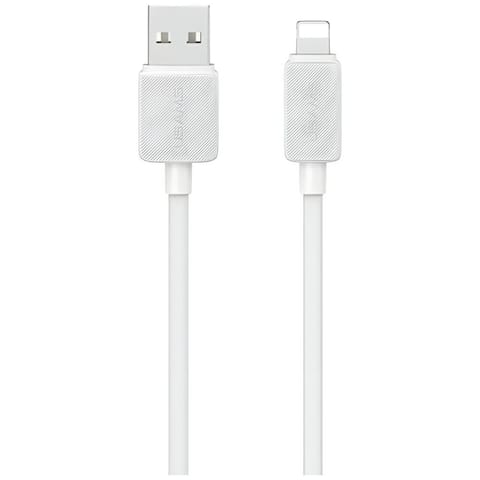 ⁨Kabel USAMS KY Series US-SJ689 2.4A      USB-A do Lightning 1m biały⁩ w sklepie Wasserman.eu