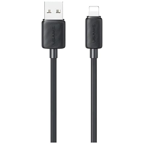 ⁨Kabel USAMS KY Series US-SJ689 2.4A      USB-A do Lightning 1m czarny⁩ w sklepie Wasserman.eu