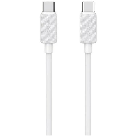⁨Kabel USAMS KY Series US-SJ691 60W USB-C do USB-C 1m biały⁩ w sklepie Wasserman.eu
