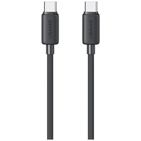 ⁨Kabel USAMS KY Series US-SJ691 60W USB-C do USB-C 1m czarny⁩ w sklepie Wasserman.eu