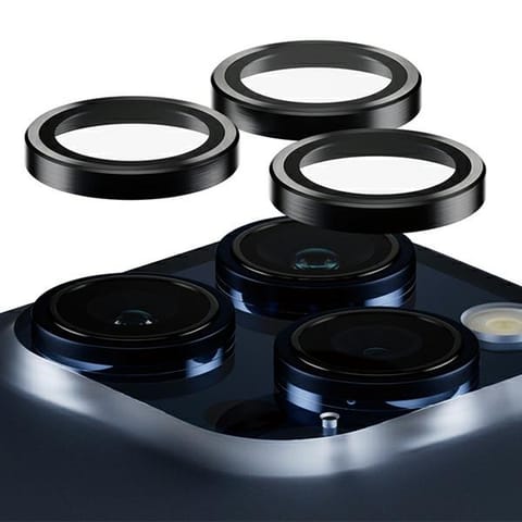 ⁨PanzerGlass Hoops Camera iPhone 15 Pro6.1" / 15 Pro Max 6.7" czarny/black 1139 camera lens protector hoop optic rings⁩ w sklepie Wasserman.eu