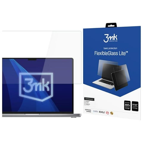 ⁨Szkło hybrydowe 3MK FlexibleGlass Lite   do Apple Macbook Pro 16 M1/M2/M3/M4⁩ w sklepie Wasserman.eu