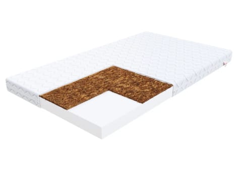 ⁨Materac piankowy BABY COCO MAX kokos - 60 x 120 - H2 średnio miękki / H3 średnio twardy - 10 cm⁩ w sklepie Wasserman.eu