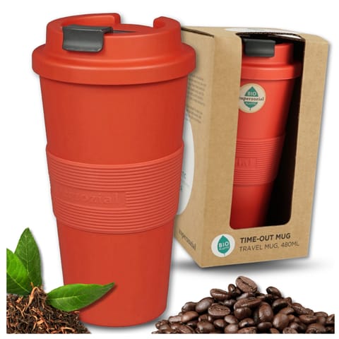 ⁨KUBEK PODRÓŻNY NA KAWĘ HERBATE DO SAMOCHODU NA WYNOS 480 ML CEGLANY⁩ w sklepie Wasserman.eu