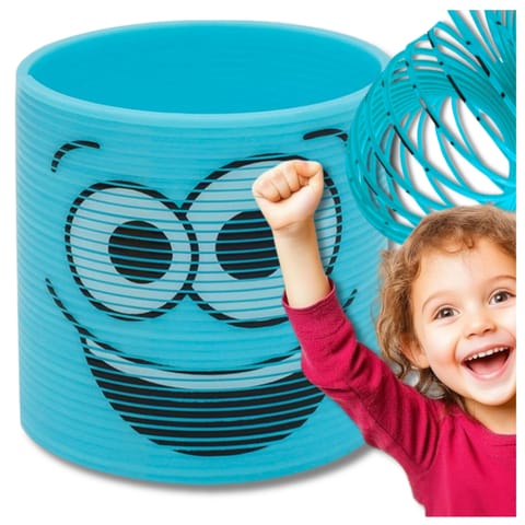 ⁨SPRĘŻYNA DLA DZIECI MAGICZNA SPRĘŻYNKA MAGIC SPRINGS EMOJI NIEBIESKA⁩ w sklepie Wasserman.eu