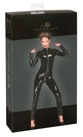 Long metal zipper suit S Noir Handmade at Wasserman.eu