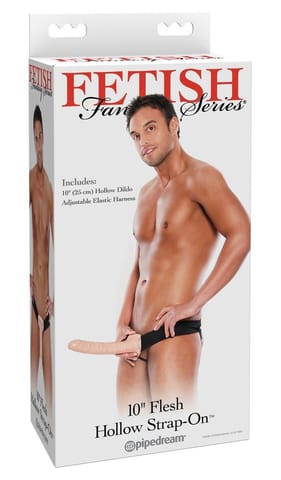 ⁨10" FLESH HOLLOW STRAP-ON⁩ w sklepie Wasserman.eu