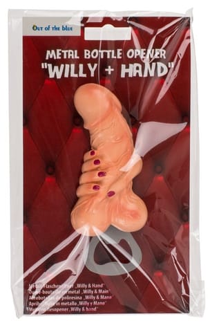 ⁨METAL BOTTLE OPENER WILLY + HAND⁩ w sklepie Wasserman.eu