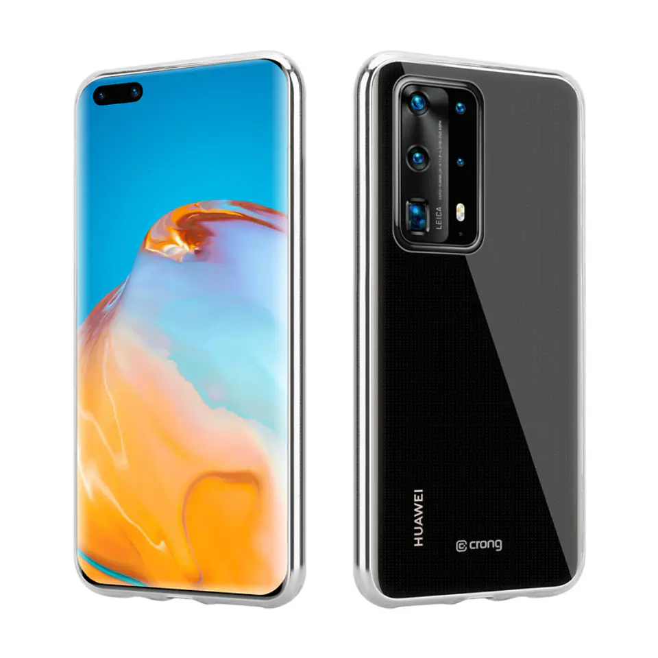 ⁨Crong Crystal Slim Cover - Etui Huawei P40 Pro (przezroczysty)⁩ w sklepie Wasserman.eu