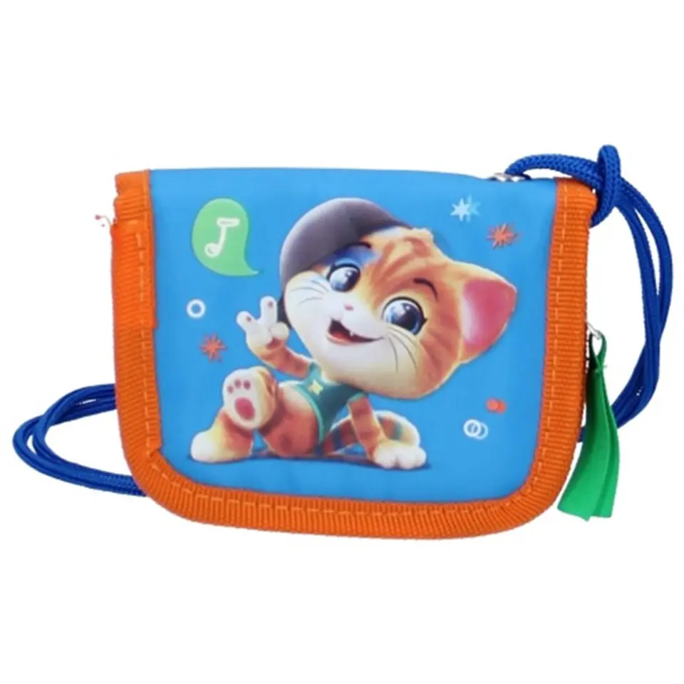 ⁨44 Cats - Wallet on string (blue)⁩ at Wasserman.eu