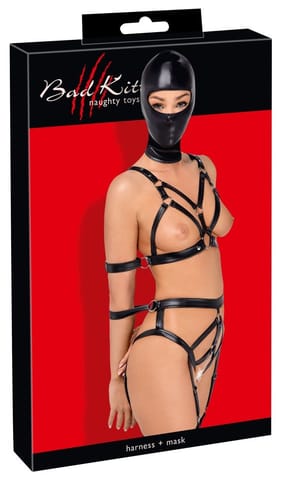 ⁨ZESTAW BDSM BAD KITTY STRAP+MASK SET XL⁩ w sklepie Wasserman.eu