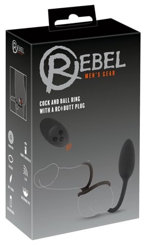 PIERŚCIEŃ COCK AND BALL RING WITH RC BUTT PLUG w sklepie Wasserman.eu