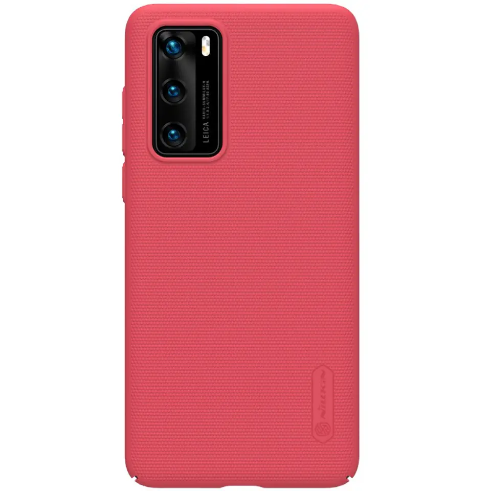 ⁨Nillkin Super Frosted Shield - Huawei P40 Case (Bright Red)⁩ at Wasserman.eu