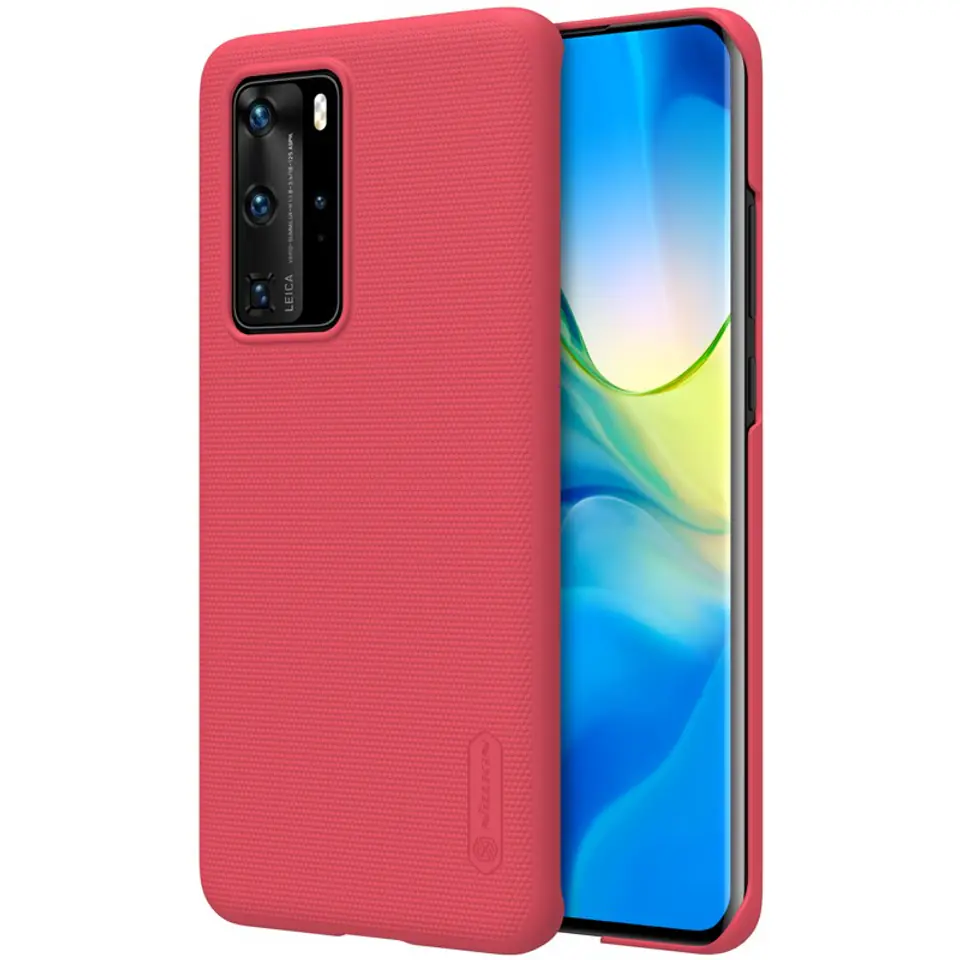 ⁨Nillkin Super Frosted Shield - Etui Huawei P40 Pro (Bright Red)⁩ w sklepie Wasserman.eu