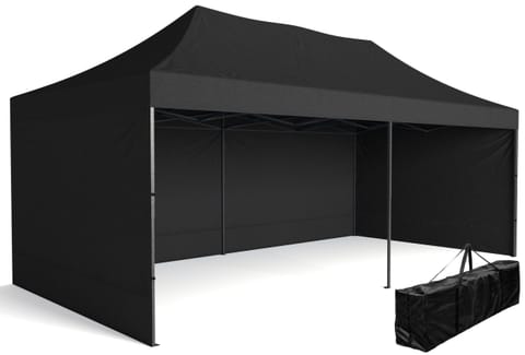 Pawilon handlowy ekspresowy - 3x6 m - czarny w sklepie Wasserman.eu