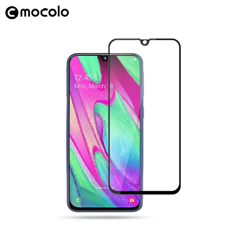 ⁨Mocolo 3D 9H Full Glue - Protective Glass for Full Screen Samsung Galaxy A40 (Black)⁩ at Wasserman.eu