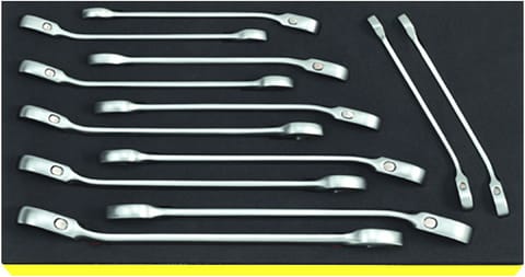 ⁨Zestaw TCS 1/3 kluczy płasko-oczkowych z grzechotką 8-19mm, 12-el. STAHLWILLE⁩ w sklepie Wasserman.eu