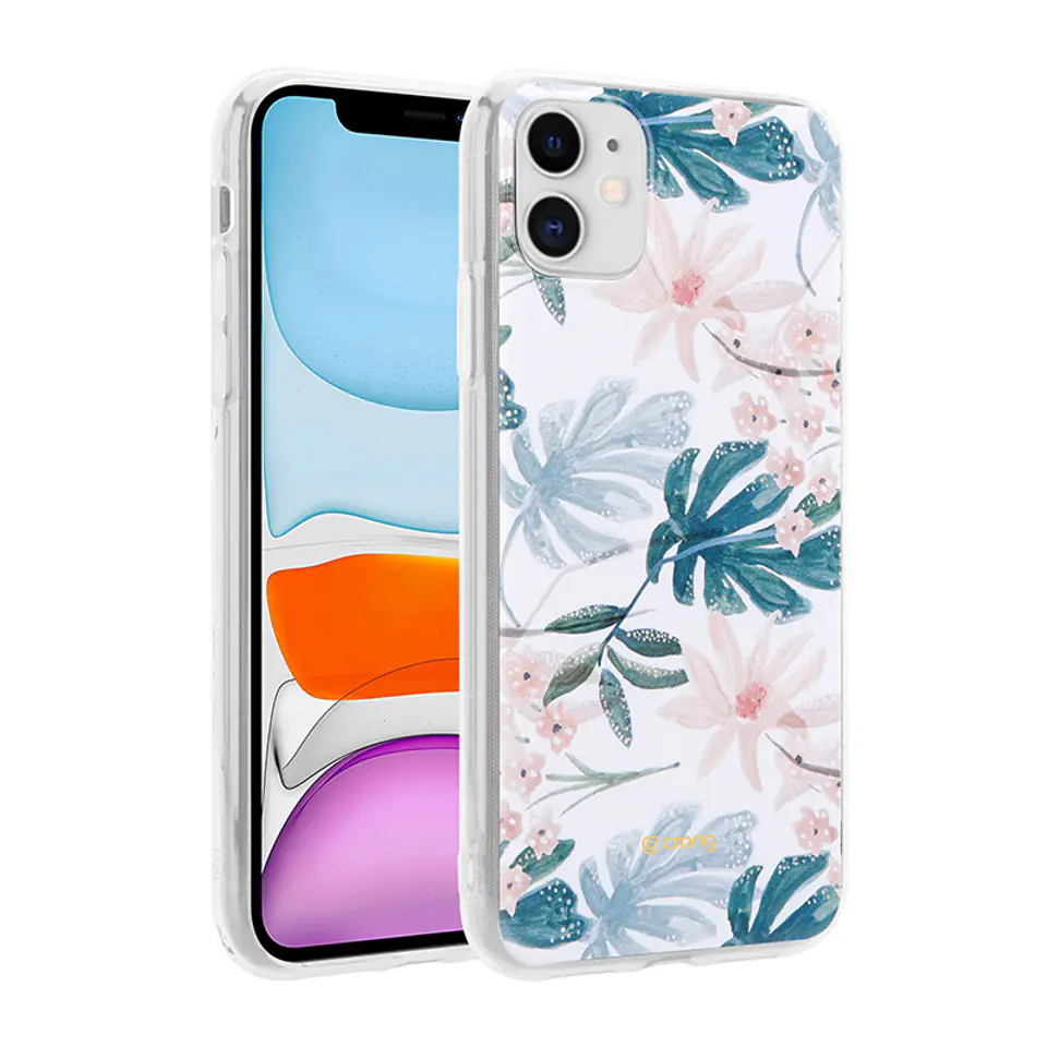 ⁨Crong Flower Case – Etui iPhone 11 (wzór 01)⁩ w sklepie Wasserman.eu