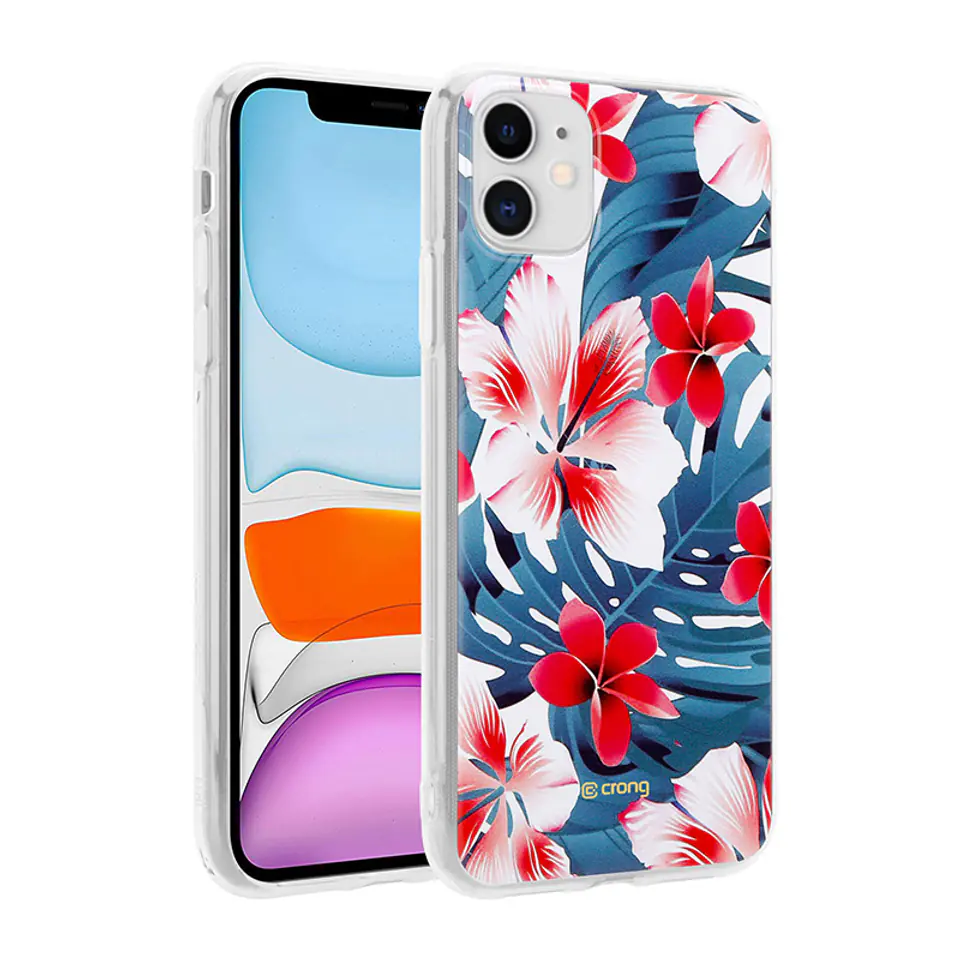 ⁨Crong Flower Case – Etui iPhone 11 (wzór 03)⁩ w sklepie Wasserman.eu