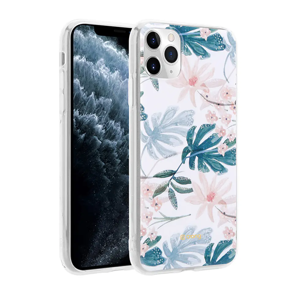 ⁨Crong Flower Case – Etui iPhone 11 Pro (wzór 01)⁩ w sklepie Wasserman.eu