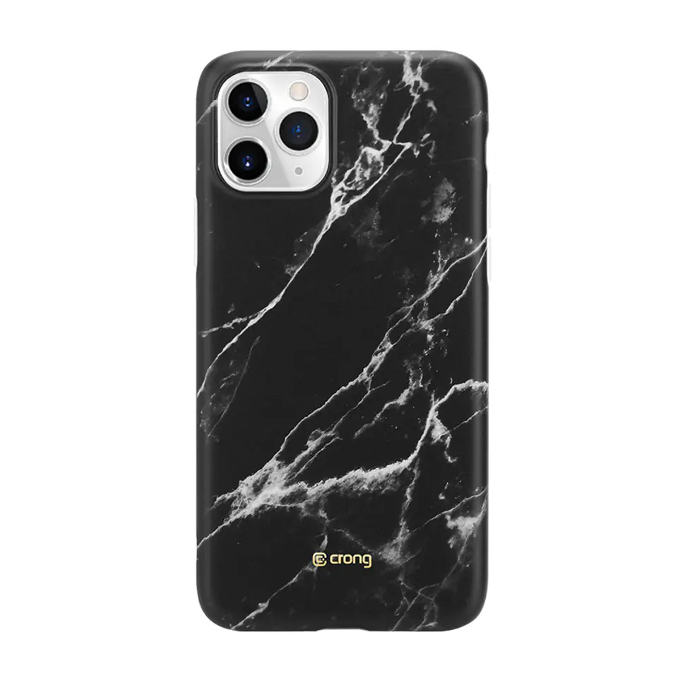 ⁨Crong Marble Case – Etui iPhone 11 Pro (czarny)⁩ w sklepie Wasserman.eu