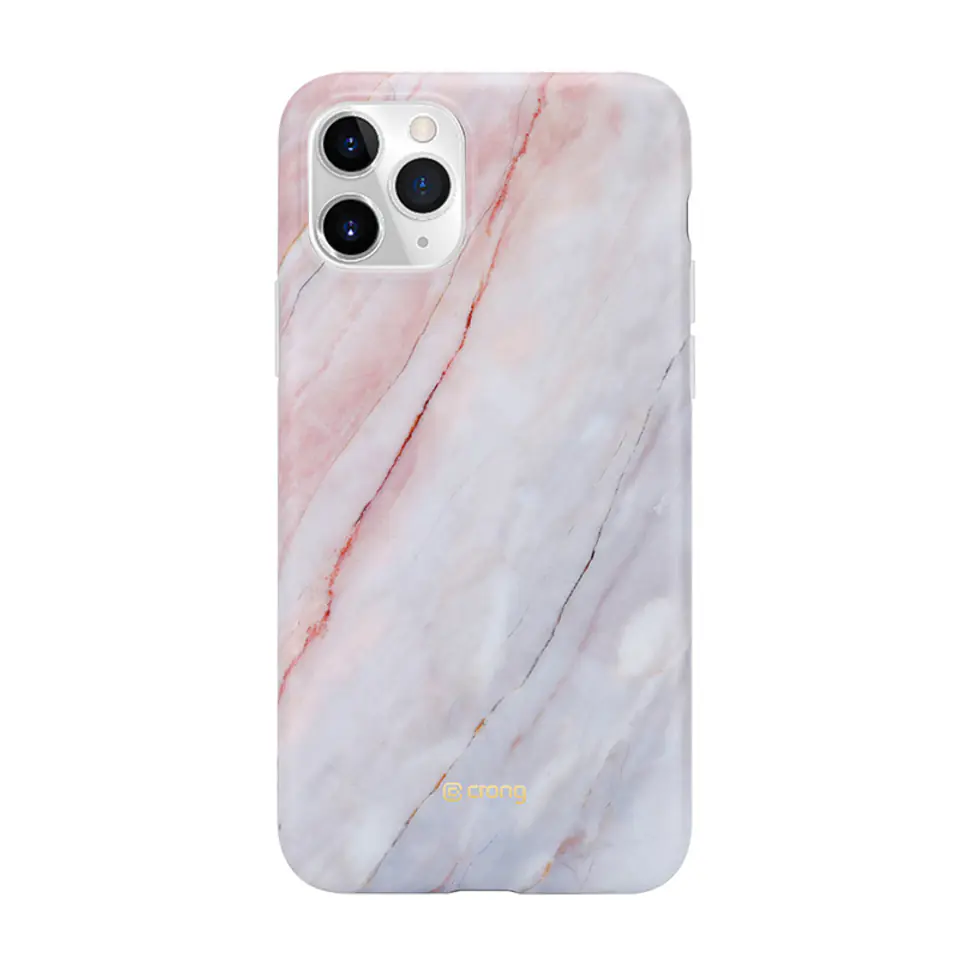 ⁨Crong Marble Case – Etui iPhone 11 Pro (różowy)⁩ w sklepie Wasserman.eu