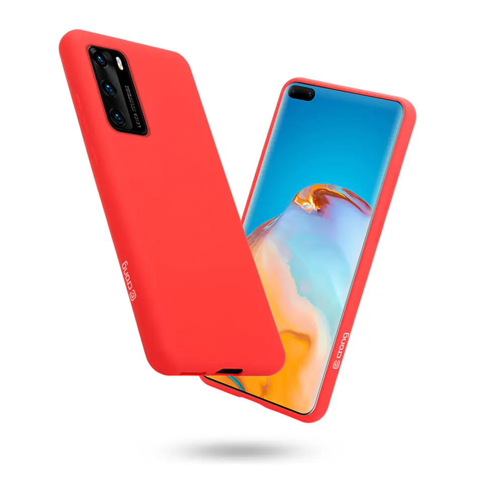 ⁨Crong Color Cover - Huawei P40 Case (Red)⁩ at Wasserman.eu