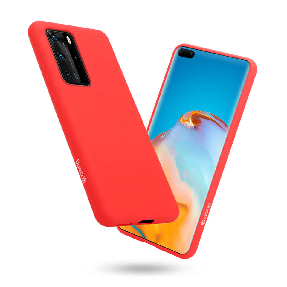 ⁨Crong Color Cover - Etui Huawei P40 Pro (czerwony)⁩ w sklepie Wasserman.eu