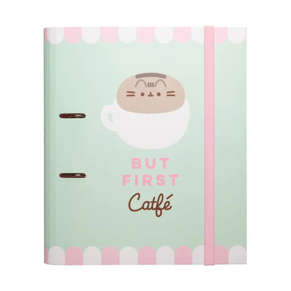 ⁨Pusheen - Binder from the Foodie collection (2 rings, elastic band)⁩ at Wasserman.eu