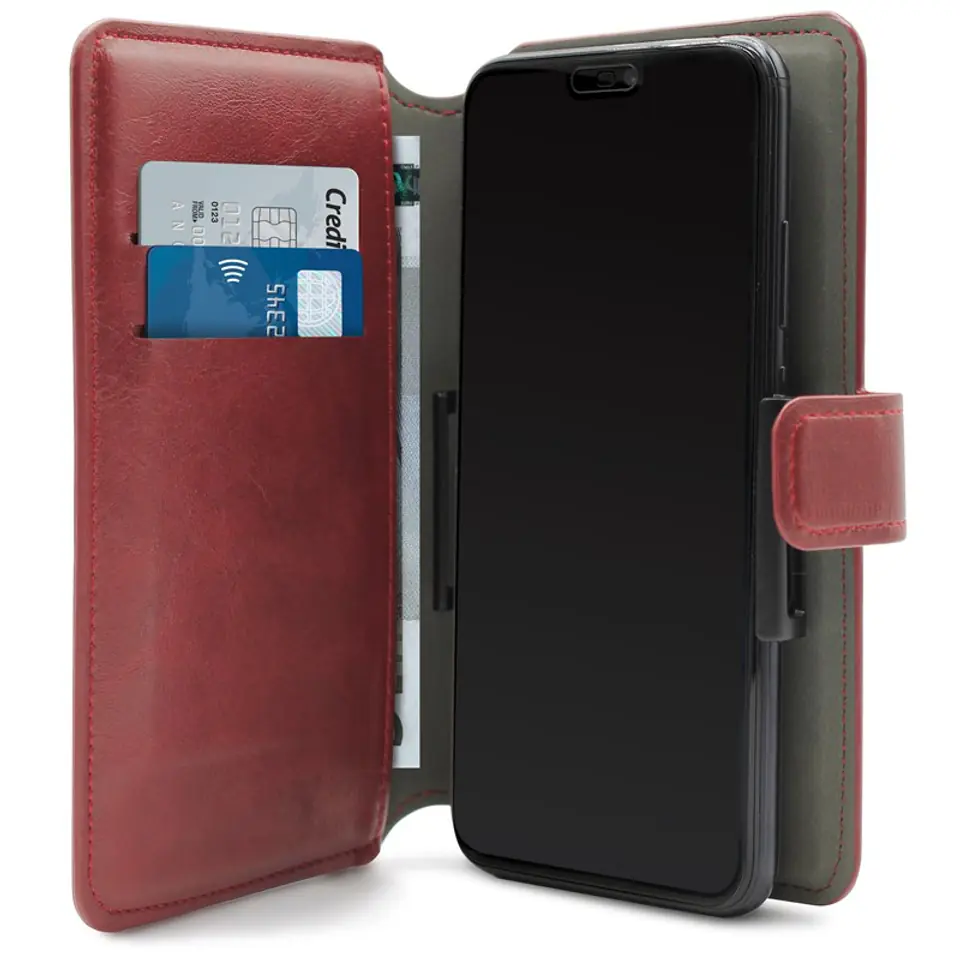 ⁨PURO Wallet 360° XL universal case red/red swivel with card pockets UNIWALLET4REDXL⁩ at Wasserman.eu