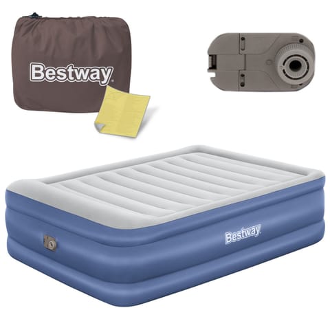 ⁨Materac dmuchany 203x152x61 cm z wbudowaną pompką elektryczną Bestway 67690⁩ w sklepie Wasserman.eu