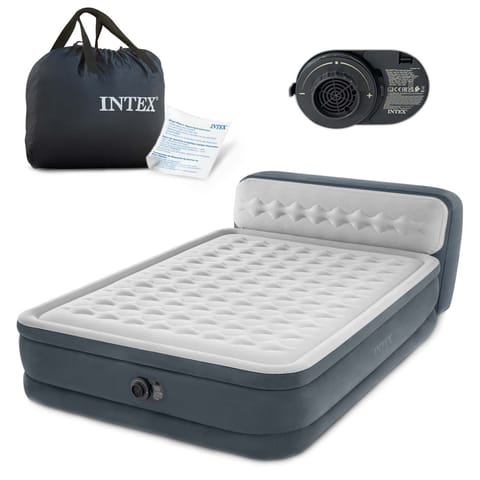 ⁨Materac dmuchany 236x152x46 cm z wbudowaną pompką elektryczną INTEX 64448⁩ w sklepie Wasserman.eu