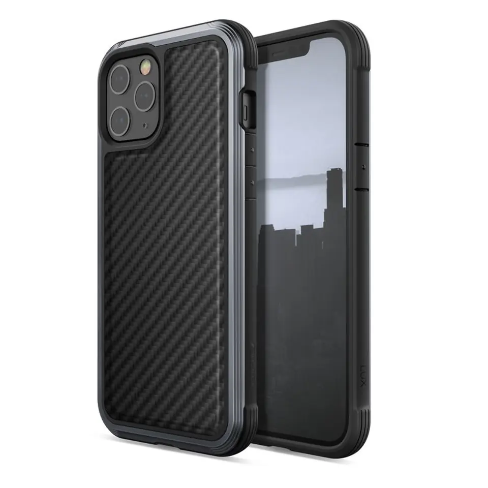 ⁨X-Doria Raptic Lux - Etui aluminiowe iPhone 12 Pro Max (Drop test 3m) (Black Carbon Fiber)⁩ w sklepie Wasserman.eu