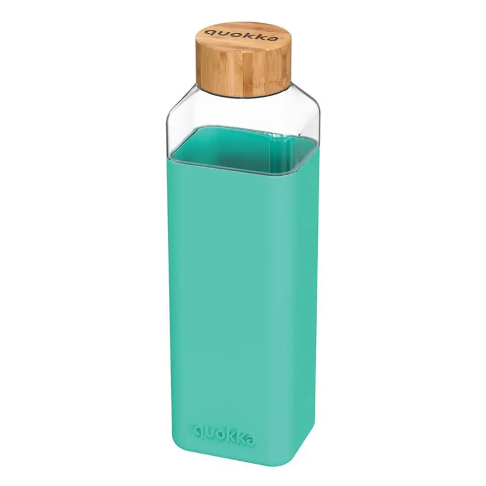 ⁨Quokka Storm - Glass water bottle 700 ml (Teal)⁩ at Wasserman.eu