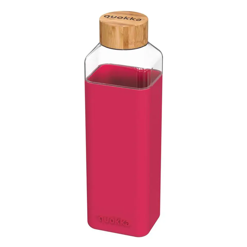 ⁨Quokka Storm - Glass water bottle 700 ml (Maroon)⁩ at Wasserman.eu