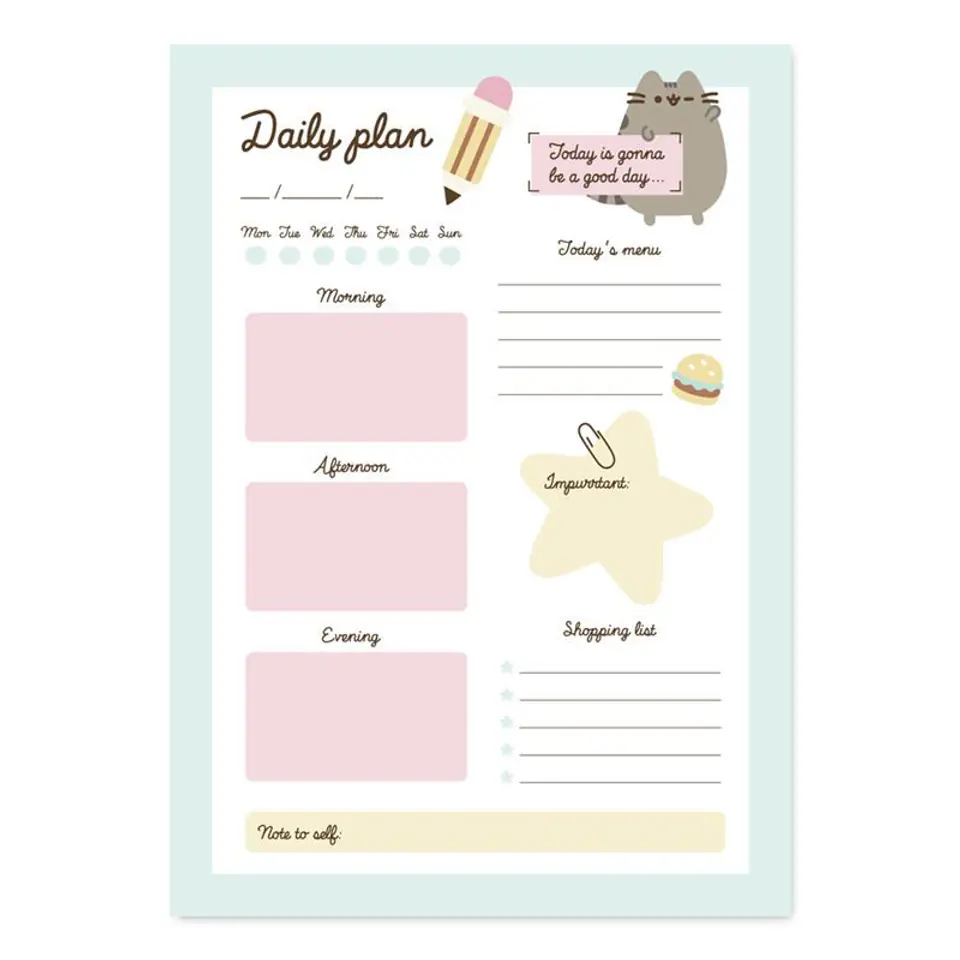 ⁨Pusheen - Daily planner from the Foodie collection⁩ at Wasserman.eu