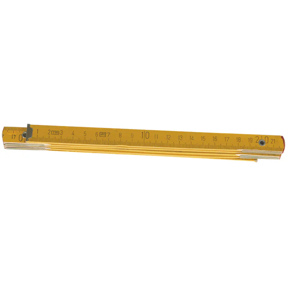 ⁨Folding measure wooden 1 m, yellow⁩ at Wasserman.eu