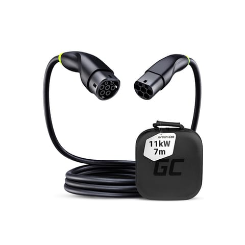 ⁨Green Cell EVKABGC02 electric vehicle charging cable Black Type 2 3 7 m⁩ at Wasserman.eu