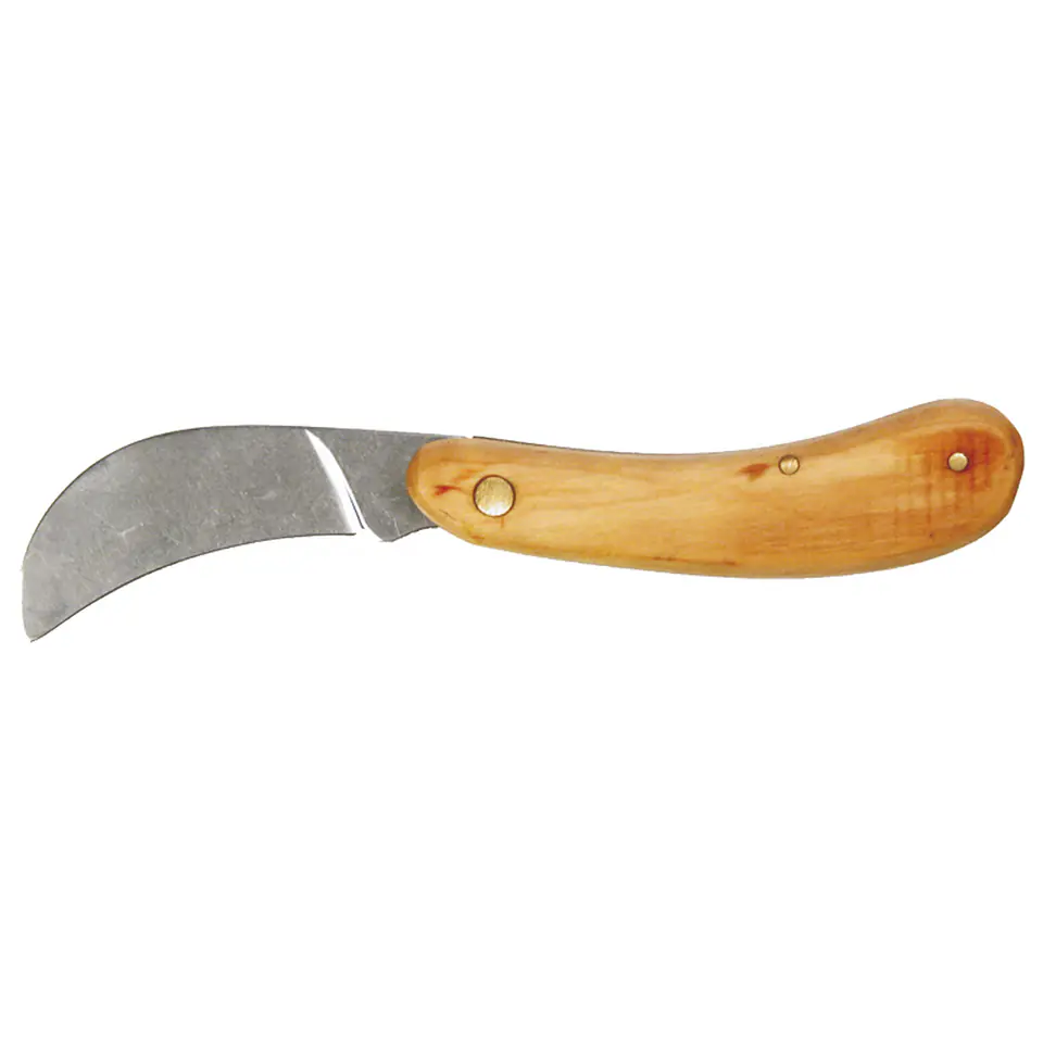 ⁨Nóż monterski sierpak, drewniane okładki⁩ w sklepie Wasserman.eu