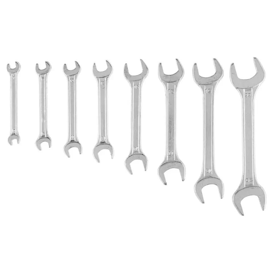 ⁨SET OF FLAT WRENCHES 8 PIECES 6-22MM⁩ at Wasserman.eu