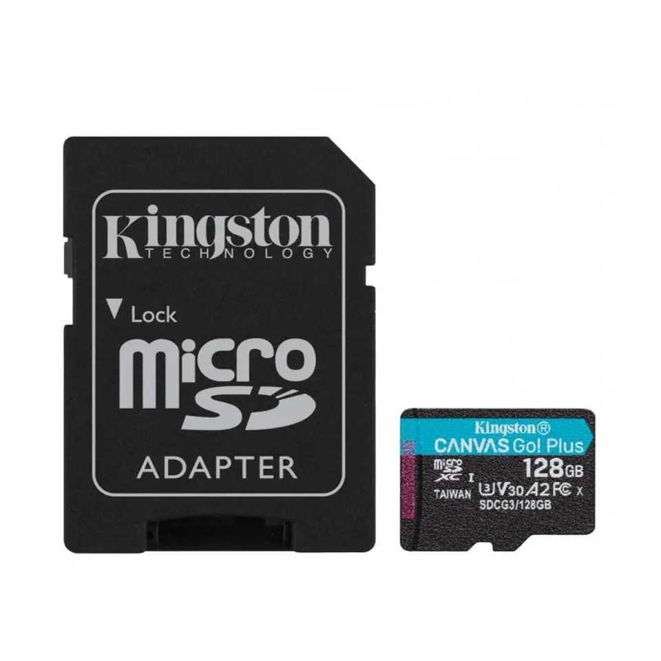 ⁨Kingston Technology Canvas Go! Plus memory card 128 GB MicroSD UHS-I Class 10⁩ at Wasserman.eu