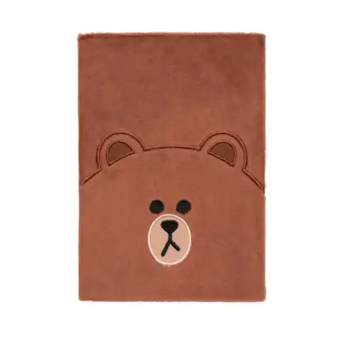 ⁨Line Friends - Plush Notebook / Notebook A5 Bear BROWN⁩ at Wasserman.eu