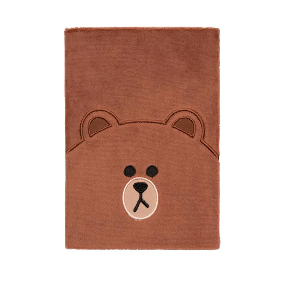 Line Friends - Plush Notebook / Notebook A5 Bear BROWN at Wasserman.eu