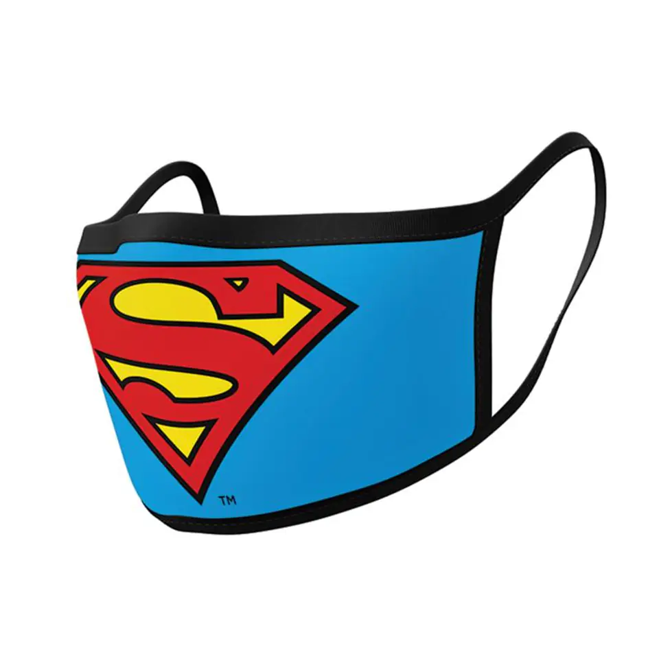 ⁨Superman - Maseczka ochronna 2 sztuki, 3 warstwy filtrujące⁩ w sklepie Wasserman.eu
