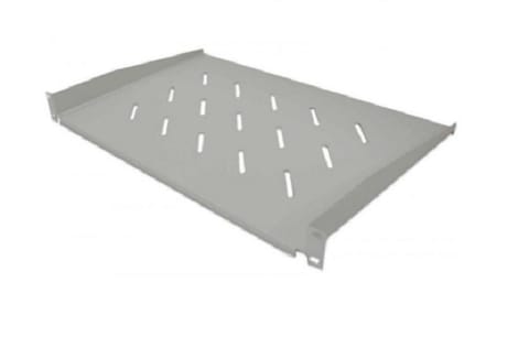 Półka 1U 350mm Rack 19, 2 pkt mocowania, perforowana, szara w sklepie Wasserman.eu