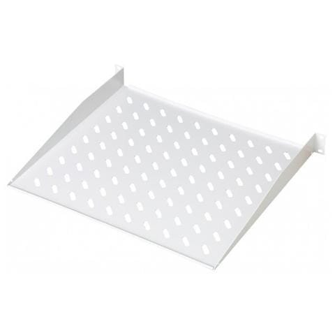 Półka 1U 400mm Rack 19, 2 pkt mocowania, perforowana, szara w sklepie Wasserman.eu