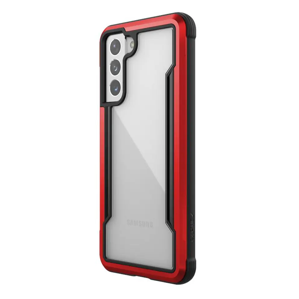 ⁨X-Doria Raptic Shield - Aluminum Case Samsung Galaxy S21 (Antimicrobial protection) (Red)⁩ at Wasserman.eu