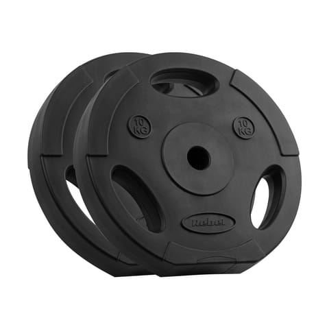 ⁨Obciążenie bitumiczne zestaw 2x10kg, otwór 31mm, talerz z uchwytami, REBEL ACTIVE⁩ w sklepie Wasserman.eu