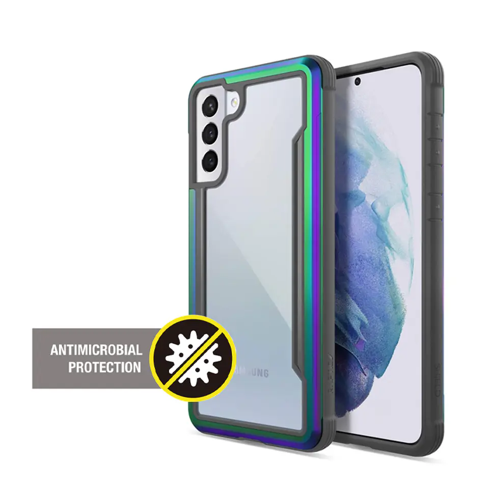 ⁨X-Doria Raptic Shield - Aluminum Case Samsung Galaxy S21+ (Antimicrobial protection) (Iridescent)⁩ at Wasserman.eu