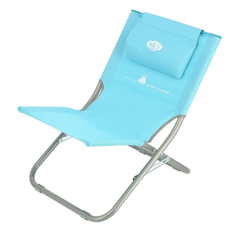 ⁨NC3136 BLUE BEACH CHAIR WITH PILLOW NILS CAMP⁩ at Wasserman.eu